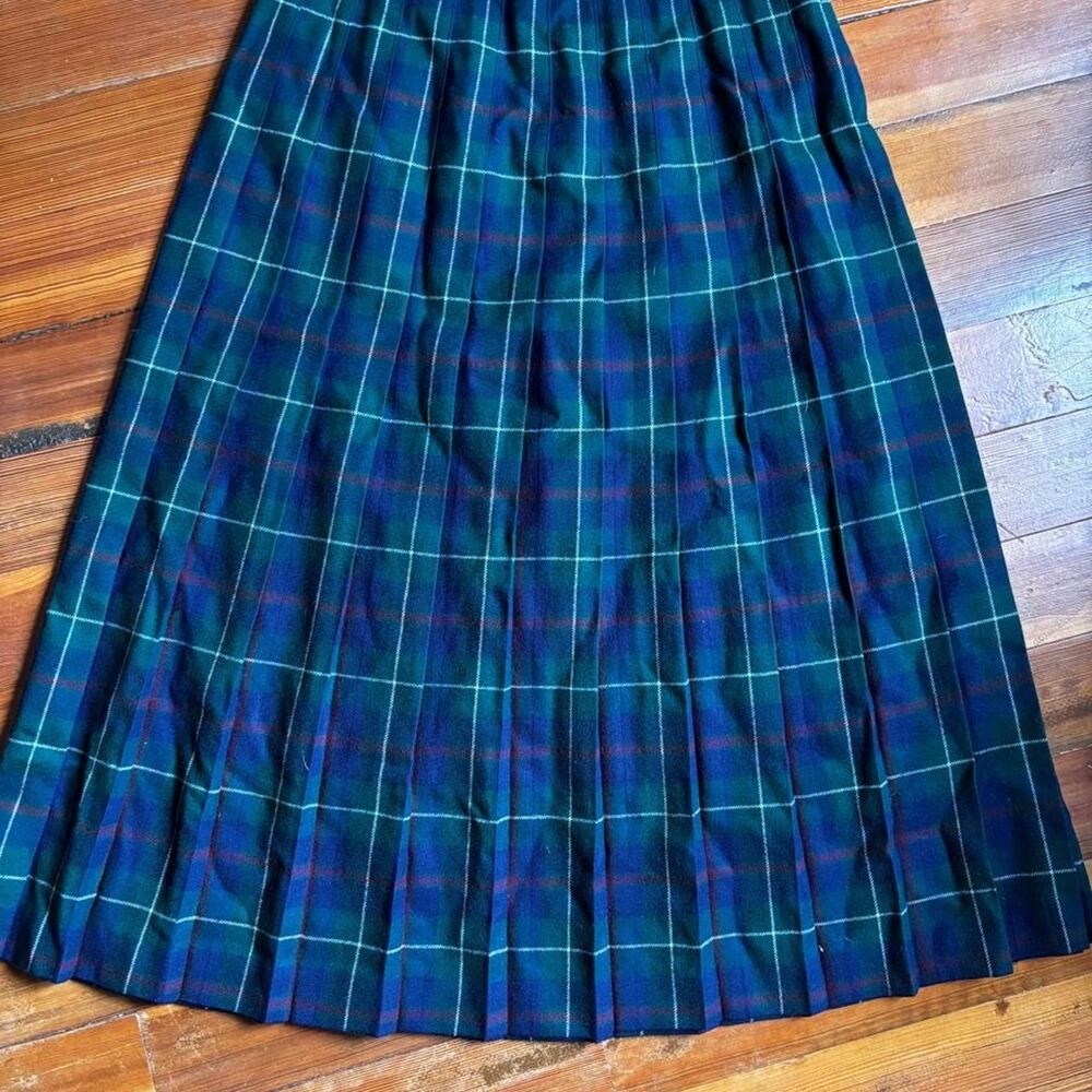 Vintage Puritan Clothing Co Cape Cod Tartan Wool Tea Length Skirt - Picture 2 of 4